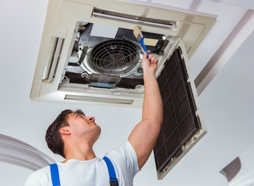 Seasonal maintenance, cleaning of climate control equipment
